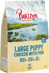 Purizon 1kg Purizon Puppy Large csirke & hal - gabonamentes száraz kutyatáp rendkívüli árengedménnyel