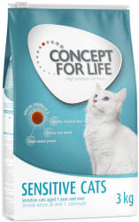 Concept for Life 3kg Concept for Life Sensitive Cats száraz macskatáp 15% árengedménnyel