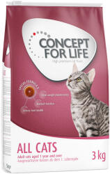 Concept for Life 3kg Concept for Life All Cats száraz macskatáp 15% árengedménnyel