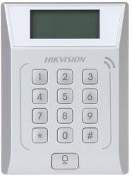 HIKVISION Cititor stand-alone cu tastatura si card Hkvision DS-K1T802E, suporta cartele EM 125Khz, capacitate 3000 carduri si 10000 evenimente, autentificare: card, card si parola, display 128x64, Exit Button ×
