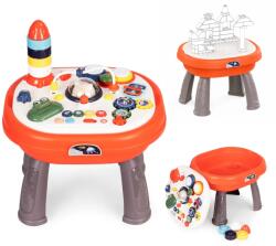  Iinteraktív zenélő babaasztal hangokkal, tárolóval, színes, műanyag, 46x36x31 cm