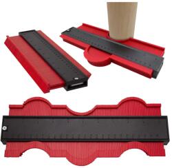 Verk Group Kontúrmérő- másoló sablon XL, 27, 5cm x 10cm x 2, 1cm, piros