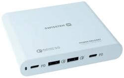  Swissten - laptop töltő, 87W, 2X PowerDelivery 3.0 port & 2X Qualcomm QuickCharge 3.0 port, PPS
