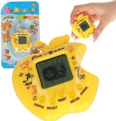 Tamagotchi, a virtuális kiskedvenc, elektronikus játék, sárga, alma forma