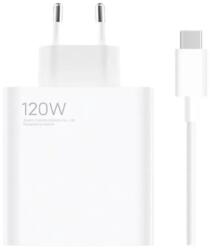 Xiaomi MDY-13-EE USB-A 120W-os utazási töltő + USB-C kábel fehér (ömlesztve)