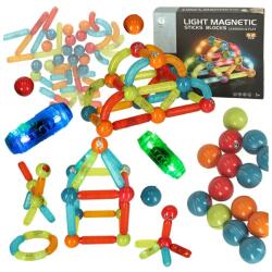  Világító mágneses blokkok kisgyermekeknek 52 elem