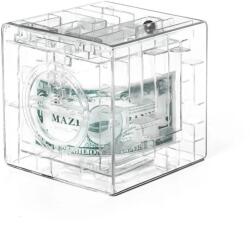  Pénzes doboz labirintus puzzle átlátszó 10cm