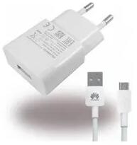  HW-050100E01W Huawei USB utazási töltő + microUSB Dat. kábel fehér (ömlesztett)