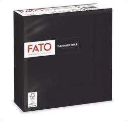 FATO Szalvéta, 1/4 hajtogatott, 33x33 cm, FATO "Smart Table", fekete (50db/csom) (KHT1059)
