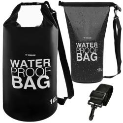Trizand Extra erős vízálló táska PVC anyagból, 10 l, fekete