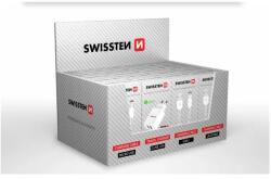 SWISSTEN - hálózati töltő adapter + kábel box (5 X 2, 1A halózati töltő, 5 x lightning kábel, 5 x Type-C kábel, 5 x mikro USB kábel)