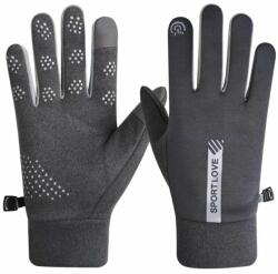Manusi sport de iarna pentru barbati Windproof Gloves, Compatibile Touchscreen, Marime universala, Gri (5907769308093)