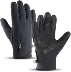 Manusi sport de iarna Anti-slip Gloves, Compatibile Touchscreen, Waterproof, Marime L, Negru (5907769307751)
