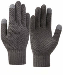Manusi sport de iarna Braided Gloves, Compatibile Touchscreen, Marime universala, Gri (5907769307836)