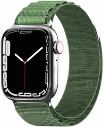 Curea textila Alpine Steel compatibila cu Apple Watch 4/5/6/7/8/SE/Ultra 42/44/45/49mm Verde (9145576283196)