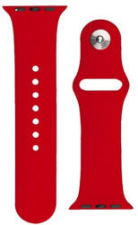 Apple Watch 1-6, SE, SE (2022) (38 / 40 mm) / Watch 7-8 (41 mm), szilikon pótszíj, állítható, fém kapoccsal, piros - tok-shop