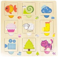 Állatok fa keretes 9 darabos puzzle (00535)