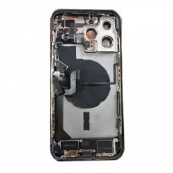  Apple iPhone 14 Pro Max A2651 USA verzió szerelt középső keret, akkufedél (hátlap) ezüst, OEM