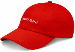 Tommy Jeans Șapcă Tommy Jeans Linear Logo AM0AM12024 Deep Crimson XNL Bărbați