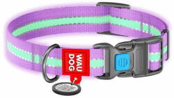 WAU DOG Nylon világító nyakörv lila QR-kóddal, változat: S XS lila - mall - 5 040 Ft