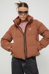 Superdry rövid kabát női, barna, téli - barna L - answear - 59 990 Ft