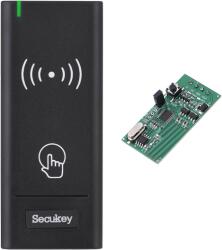 SECUKEY Cititor RFID (EM 125 kHz) cu comunicatie wireless, pentru centralele de control acces ZKTeco (WR1-EM)