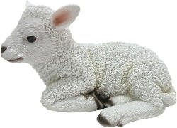 Esschert Design Fekvő bárány polyresin szobor, kültéri és beltéri dekorációs kiegészítő (37000182)