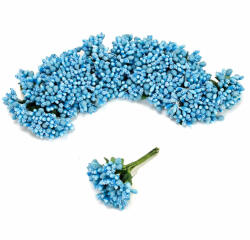  Bogyós mini csokor világoskék 12db/csomag OKOSÁR! - kosarbolt