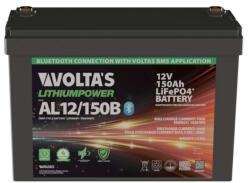 Volta's Voltas 12.8V 150Ah LiFePO4 lítium-vasfoszfát akkumulátor 330*175*225 bluetooth