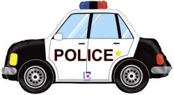 Grabo Balon folie masina de politie 59 x 69 cm - articole-petreceri - 14,99 RON