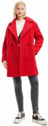 Desigual kabát női, piros, átmeneti, kétsoros gombolású - piros S