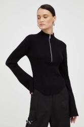 Gestuz pulóver női, fekete, félgarbó nyakú - fekete XS