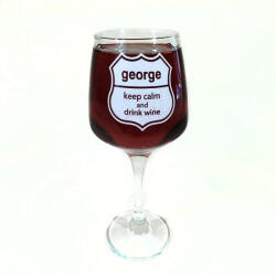 MaliShop Pahar vin personalizat, 295 ml, George (PP231PVG) Pahar