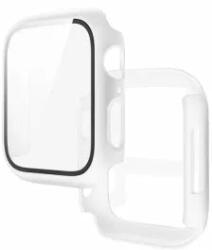 DunaCase Apple Watch 7/8 41mm TPU tok kijelzővédő fóliával, átlátszó, fehér (PM033341)