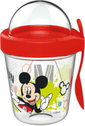 Disney Mickey pohár snack tartó fedéllel és kanállal 350 ml (NVT831133) - mesesajandek