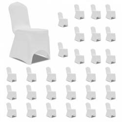 vidaXL 30 db fehér sztreccs székszoknya (3051637) - balena