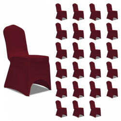vidaXL 24 db burgundi vörös sztreccs székszoknya (3051645) - balena