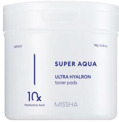 Missha Patch-uri hidratante cu acid hialuronic pentru față - Missha Super Aqua Ultra Hyalron Toner Pads 90 buc