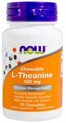 NOW Supliment alimentar L-teanină, 100 mg - Now Foods L-Theanine Chewables 90 buc
