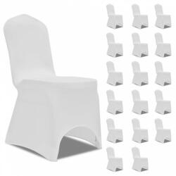 vidaXL 18 db fehér sztreccs székszoknya (3051635) - balena