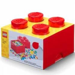 LEGO® Cutie de depozitare LEGO, cărămidă 4, roșu, 024122