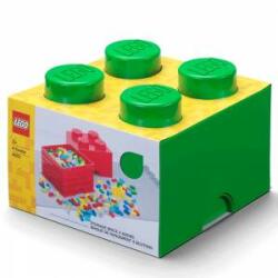 LEGO® Cutie de depozitare LEGO, cărămidă 4, verde închis, 024125