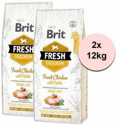 Brit Fresh Great Life Adult Chicken & Potato 2x12 kg