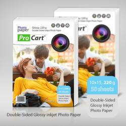 Procart Hartie FOTO format 10X15 Glossy 220gr printabila Dual Side (DH10)
