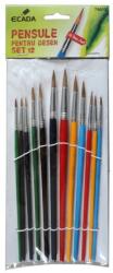 ECADA Pensule pentru pictura varf rotund - set 12 bucati (79012)