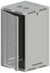 A-LAN ALANTEC 19" 18U 600x600 wall/stand cabinet, glass door, grey (SW-18U-600-600-N-DSJ-OP-RP-B-S) - vexio