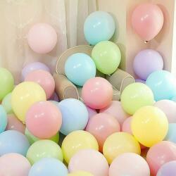 Procart Set 100 baloane petrecere, latex pastel multicolor, forma ovala, 25 cm