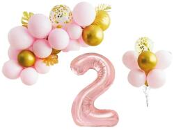 IDei Set 31 baloane, aranjament petrecere, Cifra 2, folie 70 cm