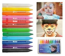 Procart Set pictura pe fata copii, 12 culori make-up petrecere, cutie depozitare