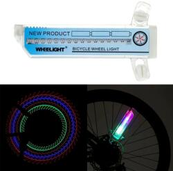 Lumina spita bicicleta 32 LED-uri, 4 culori, 30 modele glow, baterii AAA
